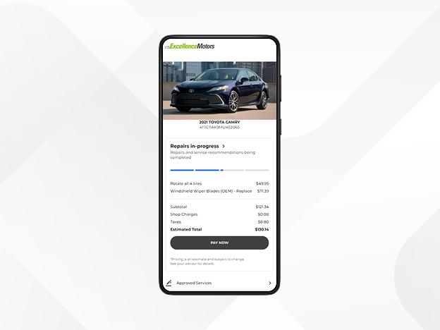 Application UI on mobile phone